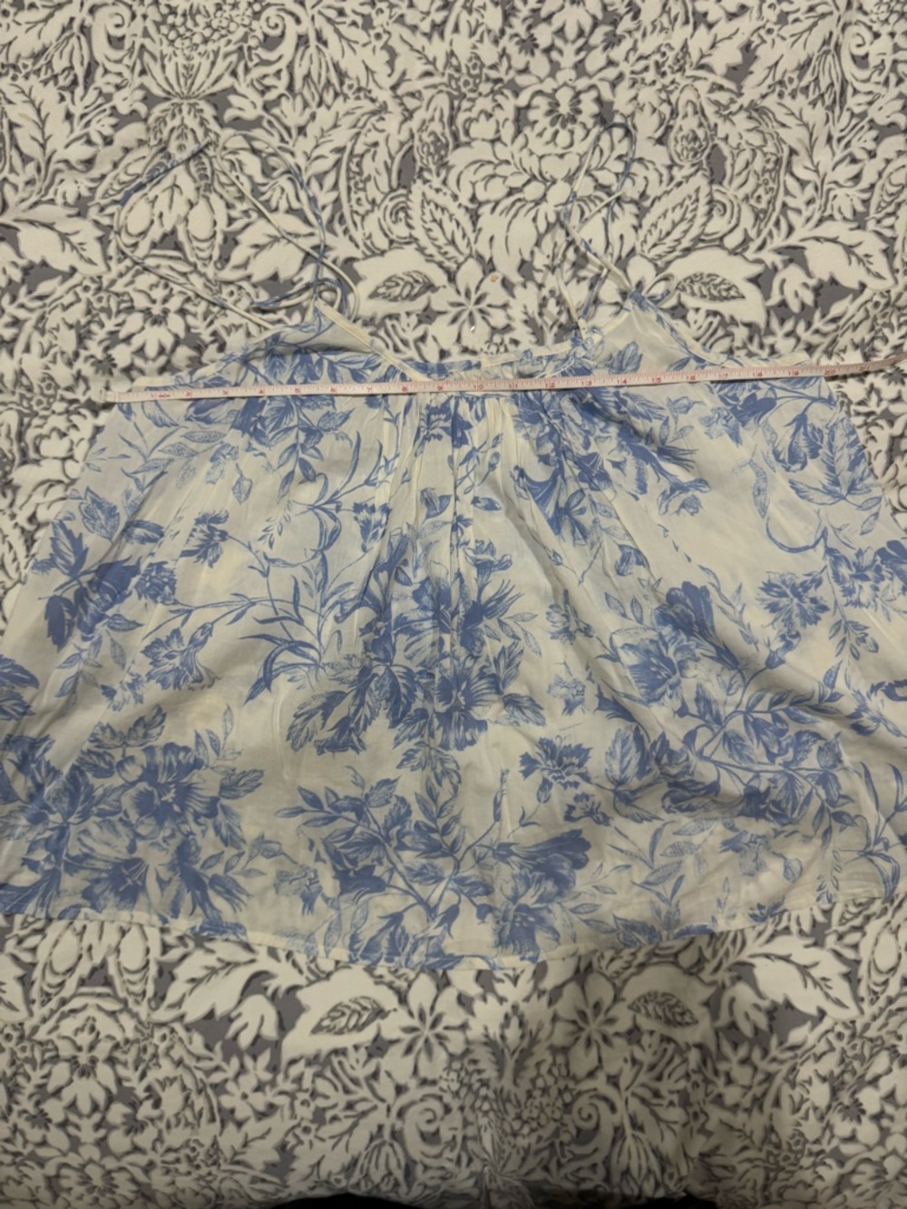 NWT Love by GAP White Camisole with Blue Floral Print size XL - Picture 6 of 12